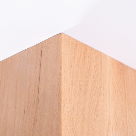 Deckenleuchte Leuchte Aufbauleuchte G9 Naturholz Weiß Solis Peach Puff SL.1407 Sollux