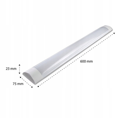 LED-Linienanbauleuchte 18W 4000K Neutral 120° Weiß 60cm Masterled