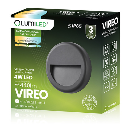 Außen Garten Treppe Wandleuchte CCT 3000-6500K LED 4W IP65 VIREO LUMILED