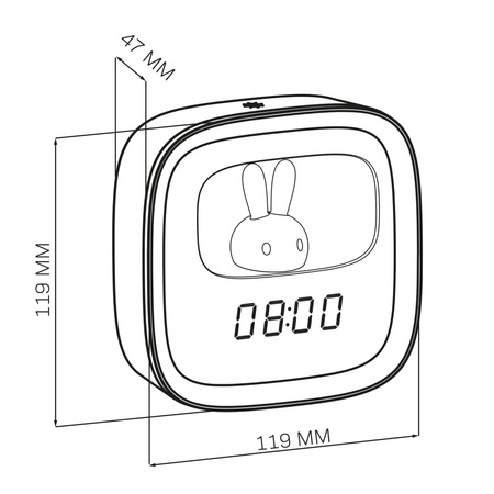 LED Dekorative Lampe 1.2W 55lm 3000K Warmweiß Grau Dimmbar Hase Sanico Goldlux