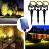 3x Solar-LED-Lampe, Solar Gartenleuchten IP65 3000K Schwarz RAGUS LUMILED