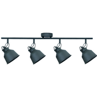 Wand- & Deckenstrahler 4x E14 Schwarz NIKO Sanico Goldlux