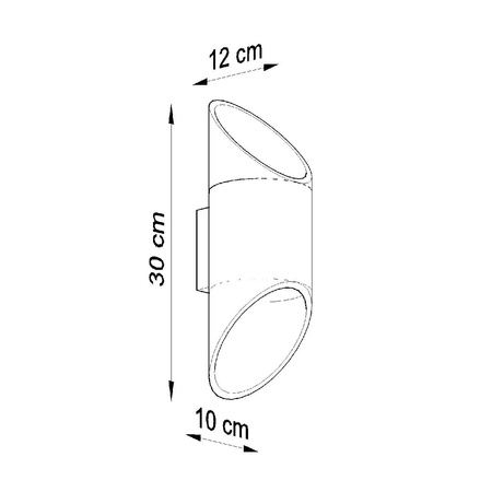 Wandleuchte PENNE 30 G9 Up-Down Minimalist Schwarz SOLLUX