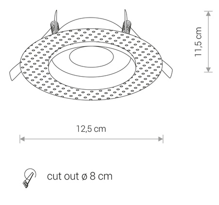 LED-Deckeneinbauleuchte für Badezimmer ECHO 8371 GU10 IP20/IP54 Weiß Nowodvorski