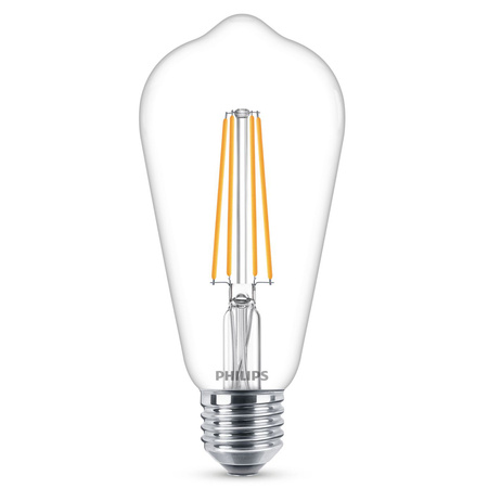 Edison E27 ST64 LED Lampen 4,3 W = 40 W, 470 lm, 2700 K, warmes Filament PHILIPS
