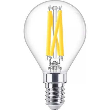 LED-Kugellampe E14 P45 3,4W = 40W 470lm 2700 warmes Filament PHILIPS dimmbar