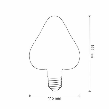 LED Dekorative Glühbirne E27 Herz Glühfaden 2.3W 170lm 2000K Warm Vintage Amber GOLDLUX(Polux)