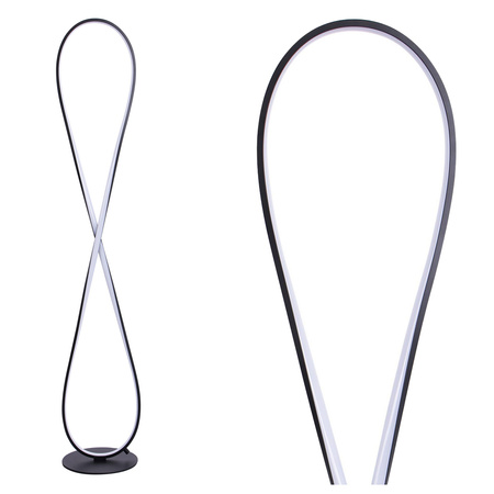 LED Stehleuchte Stehend 32W 3800lm 4000K Neutral Schwarz INFINITO Sanico Goldlux