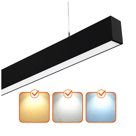 LED-Deckenleuchte 20W 2400lm CCT Schwarz Koline Kobi