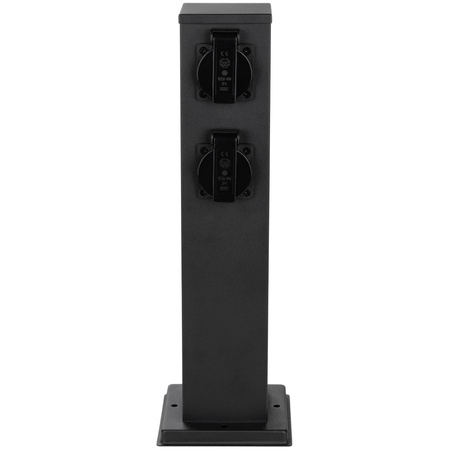 Gartenpfosten IBERI Outdoor Standing 230V 40cm 4x Netzsteckdose LUMILED