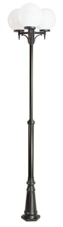 Outdoor-Gartenlampenmast LATERNE E27 CLASSIC BALLS OGMWN 3 300 190-290cm schwarz Su-Ma