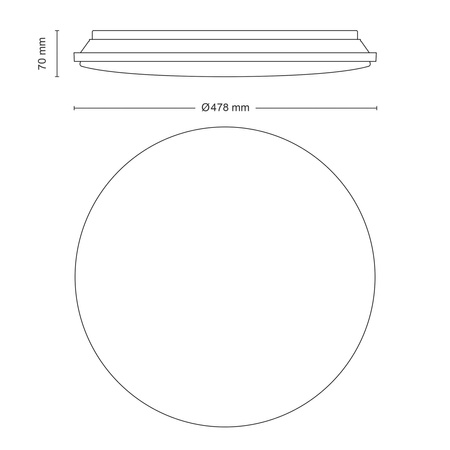LED Plafond Deckenleuchte 40W 2700-6500K DIMMABLE CCT 48cm WINCEL + PHILIPS PILOT