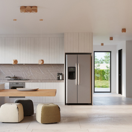 WOODY GU10 Naturholz SOLLUX LED Pendel-Deckenleuchte