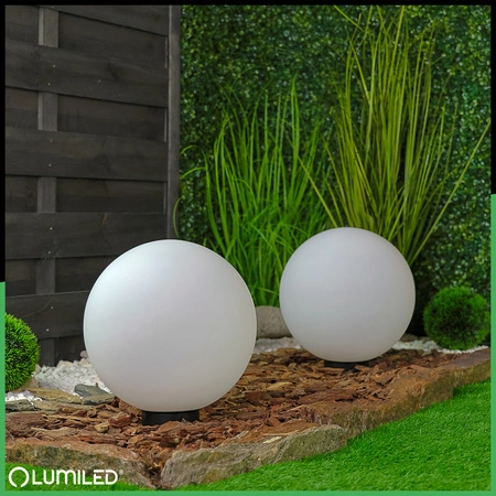Gartenleuchte E27, Kugelleuchte 30cm IP65 LUMIKULA2 LUMILED