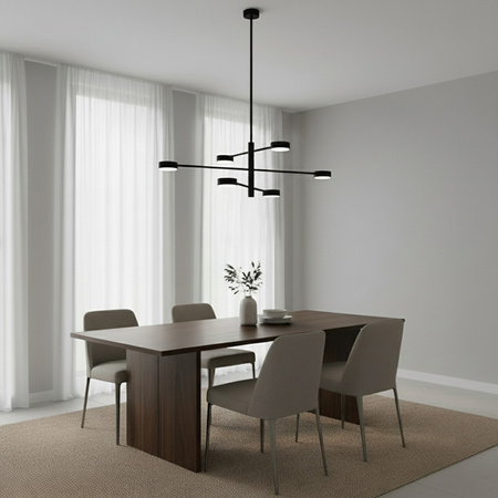 LED-Pendelleuchte 6x GX53 Wall Schwarz OVILO LUMILED