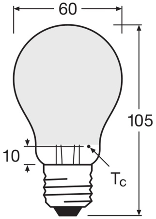LED Lampen A60 E27 4W = 40W 470lm 2700K Warmweiß FILAMENT LEDVANCE