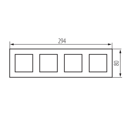 Aufputz-Vierfachrahmen für Steckdose weiß OFFICE Kanlux