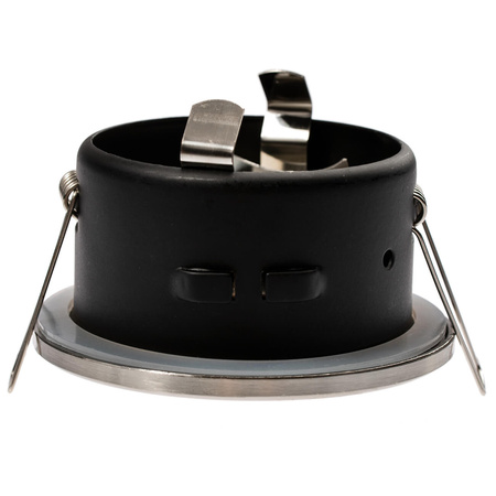 Einbaustrahler GU10, Einbauspot HALOGEN hermetisch für Badezimmer IP44 Satin AQUA LUMILED