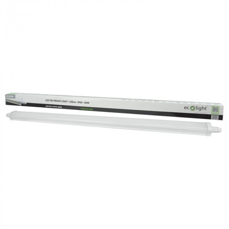 Hermetische LED-Leuchte 120cm mit linearem Durchbruch 60W 6600lm 4000K Neutralweiß IP65 Ecolight