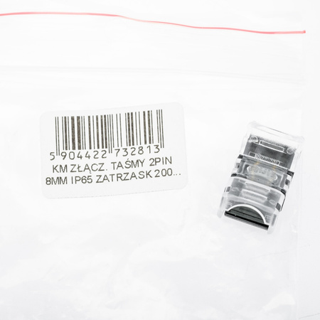 Stecker für LED-Streifen 2PIN 2-seitig 8mm Rastung