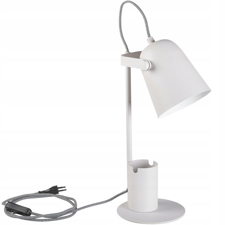 Schulnachttisch-Schreibtischlampe + Organizer Raibo E27 5W Weiß KANLUX