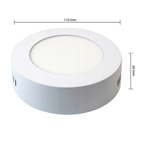 LED-Panel Deckenleuchte 6W 480lm 2700K warmweißes Anbaugehäuse Rund weiß Proma Masterled