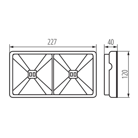 LED-Notfall-Schilderlampe 3.6W 154lm 5000K Kaltaufbau Weiß IP65 ONTEC Kanlux