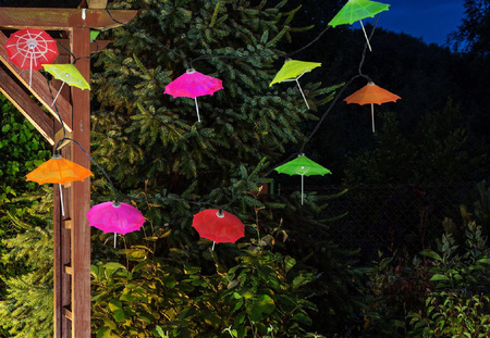 Solar LED PARASOLS Gartengirlande 6500K mehrfarbig GOLDLUX (Polux) 5901508311559