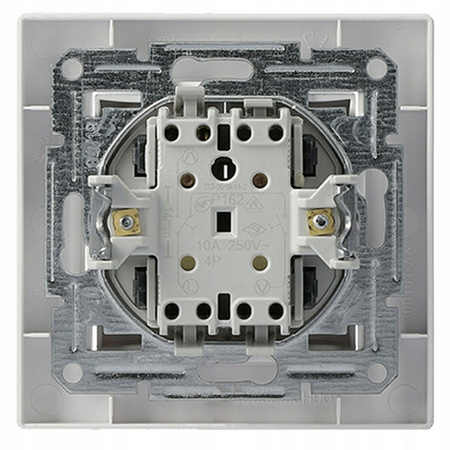 Rolloschalter mit Rahmen doppelt Asfora weiß