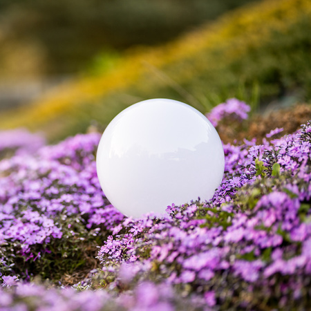 Solar-Garten-LED-Lampe zum Einstecken weiße Kugel ATRIS 15cm LUMILED