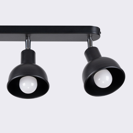 Deckenleuchte ELBA 3xE27 Reflektor Moving Black Loft SOLLUX