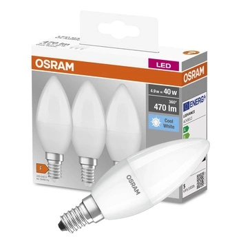 3x LED Lampen E14 B35 5W = 40W 470lm 4000K Neutral OSRAM