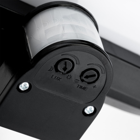 FRODA Gartenwandleuchte E27 IP44 mit PIR-Sensor Schwarz