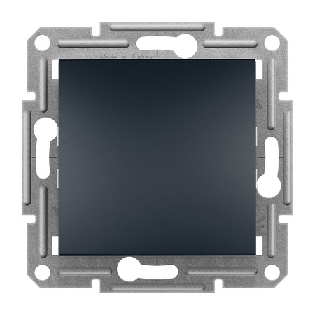 Lichtschalter Single Cross Single Pole ohne Rahmen Unterputzmontage Asfora IP20 Anthrazit