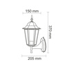 Gartenwandleuchte Elevation Lamp LIGURIA-LT Top 1xE27 Patina - GOLDLUX (Polux)