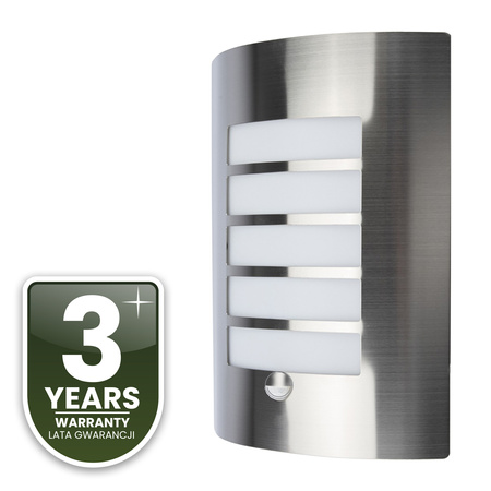 Wandleuchte Außen E27, Garten-Wandleuchte IP44 Schwarz mit Bewegungs- und Dämmerungssensor NIGELLA LUMILED