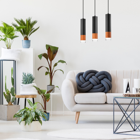 AURELIA abgehängte Deckenleuchte 3xE27 Schwarz LM-3.152 Lamkur