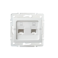Doppel-Computersteckdose Weiß (2x RJ45Cat 5e Jack) LOGI KANLUX