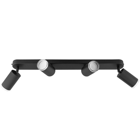 Wandleuchte LED Spot Reflektor 4x GU10 IP44 ADERO Schwarz Lumiled