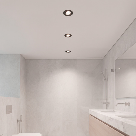 Runde Halogen-Einbauleuchte AURELI Graphitblech MR16 GU10 LUMILED