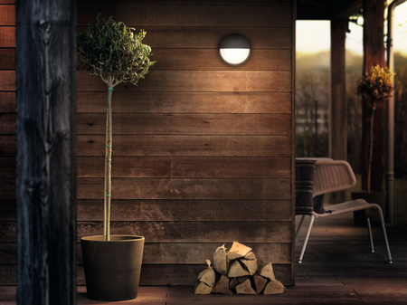 Gartenlampe LED Wandleuchte CAPRICORN 6W 2700K IP44 Rund Anthrazit PHILIPS