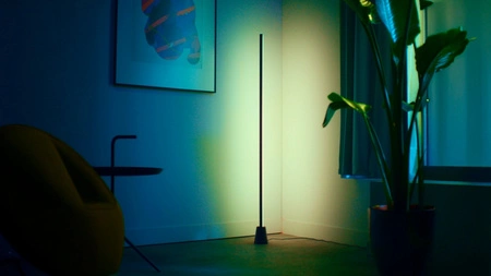 LED Gaming Stehlampe RGBIC Gradient 135cm Bodenleuchte Smart SMART WiFi Bluetooth App WiZ