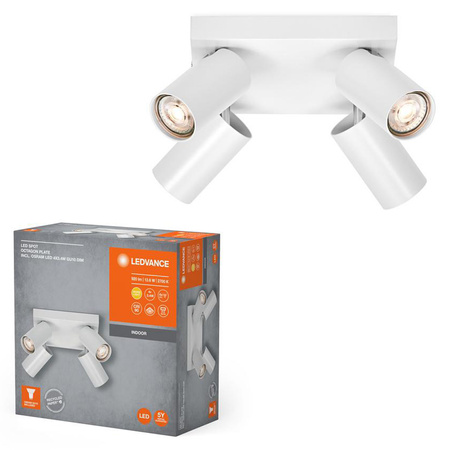 LED Square Spot 4-Punkt-Reflektor-Deckenleuchte 13,6 W GU10 Weiß LEDVANCE