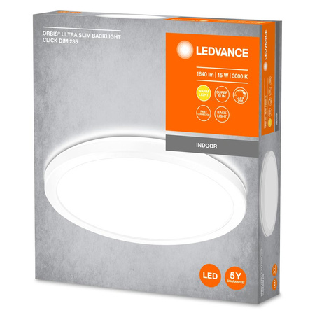 LED Plafond Deckenleuchte 15W 1100lm 3000K Warm Dimmbar Aufputz Weiß 23.5cm Orbis Ledvance