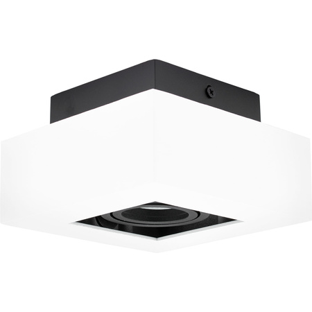 Halogen-Aufbauleuchte GU10, Aufbauspot beweglich Quadrat Weiß AURI LUMILED
