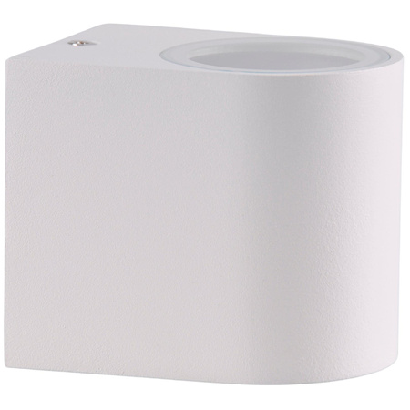 Garten-Wandleuchte mit LED 1x GU10 BOSTON GOLDLUX (Polux) ALUMINIUM Weiß oval