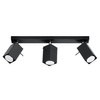 Anbauleuchte MERIDA 3 3xGU10 Reflektor Halogen Beweglich Minimalistisch Schwarz SOLLUX
