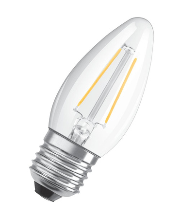 LED Leuchtmittel E27 B35 CL 4,8W = 40W 470lm 2700K Warm 300° OSRAM SUPERSTAR Filament Dimmbar
