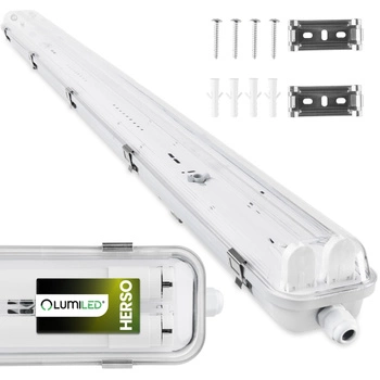 Hermetische Feuchtraumleuchte LED 2x T8, G13 Leuchte IP65 120cm OHLD-236 LUMILED