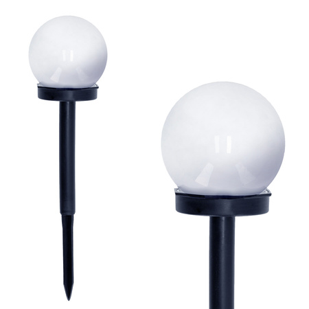 Solar Garten Pole Outdoor Stehend LED 6500K Kalt IP44 Schwarz Kugel Kobi